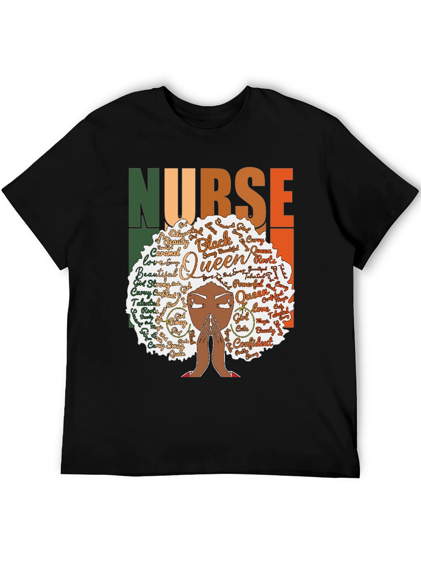 Black Queen Nurse Graphic Tee - Stylish Comfort