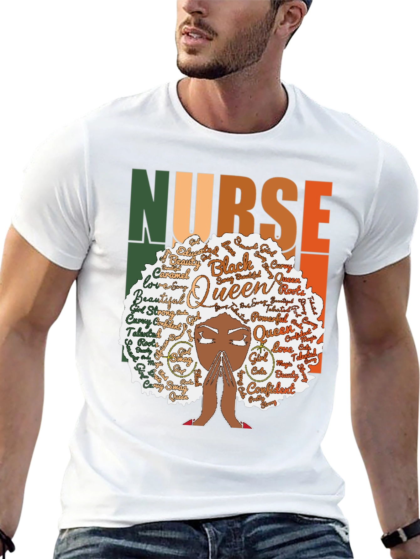 Black Queen Nurse Graphic Tee - Stylish Comfort
