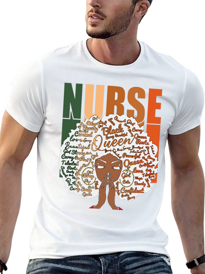 Black Queen Nurse Graphic Tee - Stylish Comfort