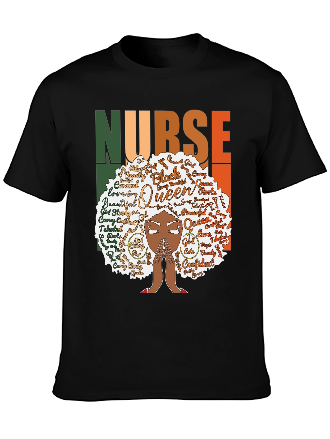 Black Queen Nurse Graphic Tee - Stylish Comfort