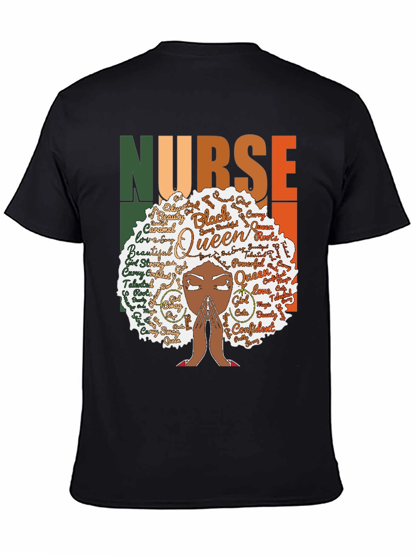 Black Queen Nurse Graphic Tee - Stylish Comfort