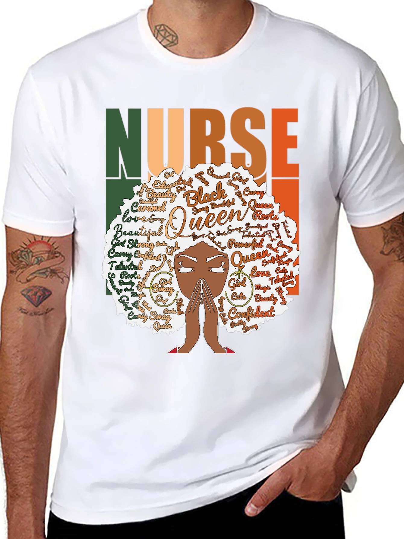 Black Queen Nurse Graphic Tee - Stylish Comfort