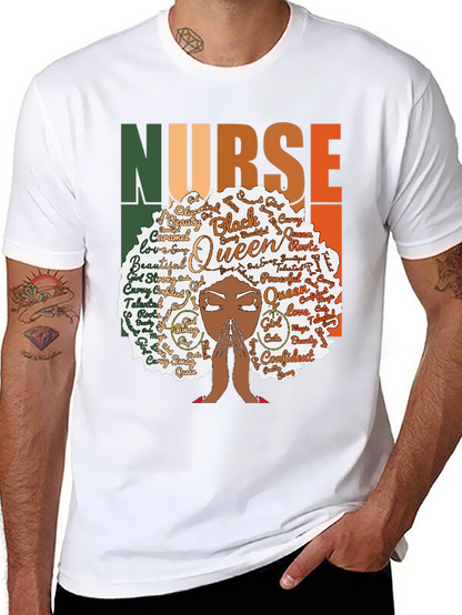 Black Queen Nurse Graphic Tee - Stylish Comfort