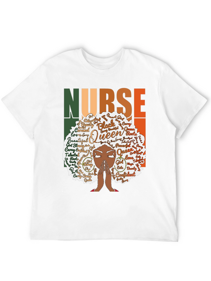 Black Queen Nurse Graphic Tee - Stylish Comfort