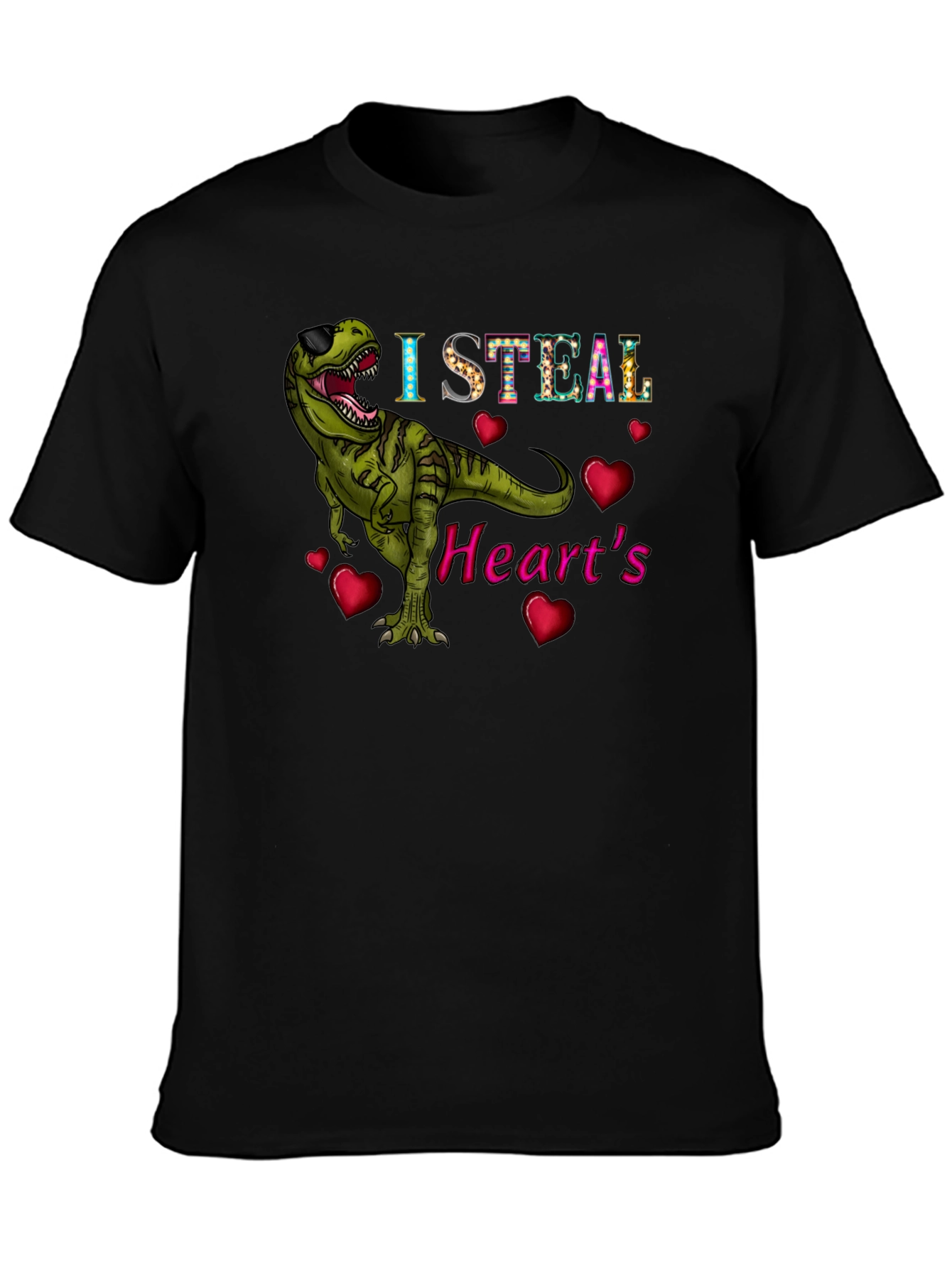 I Steal Hearts T-Rex Graphic Tee