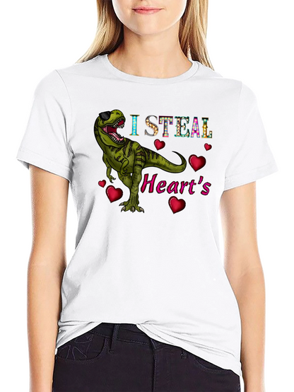I Steal Hearts T-Rex Graphic Tee