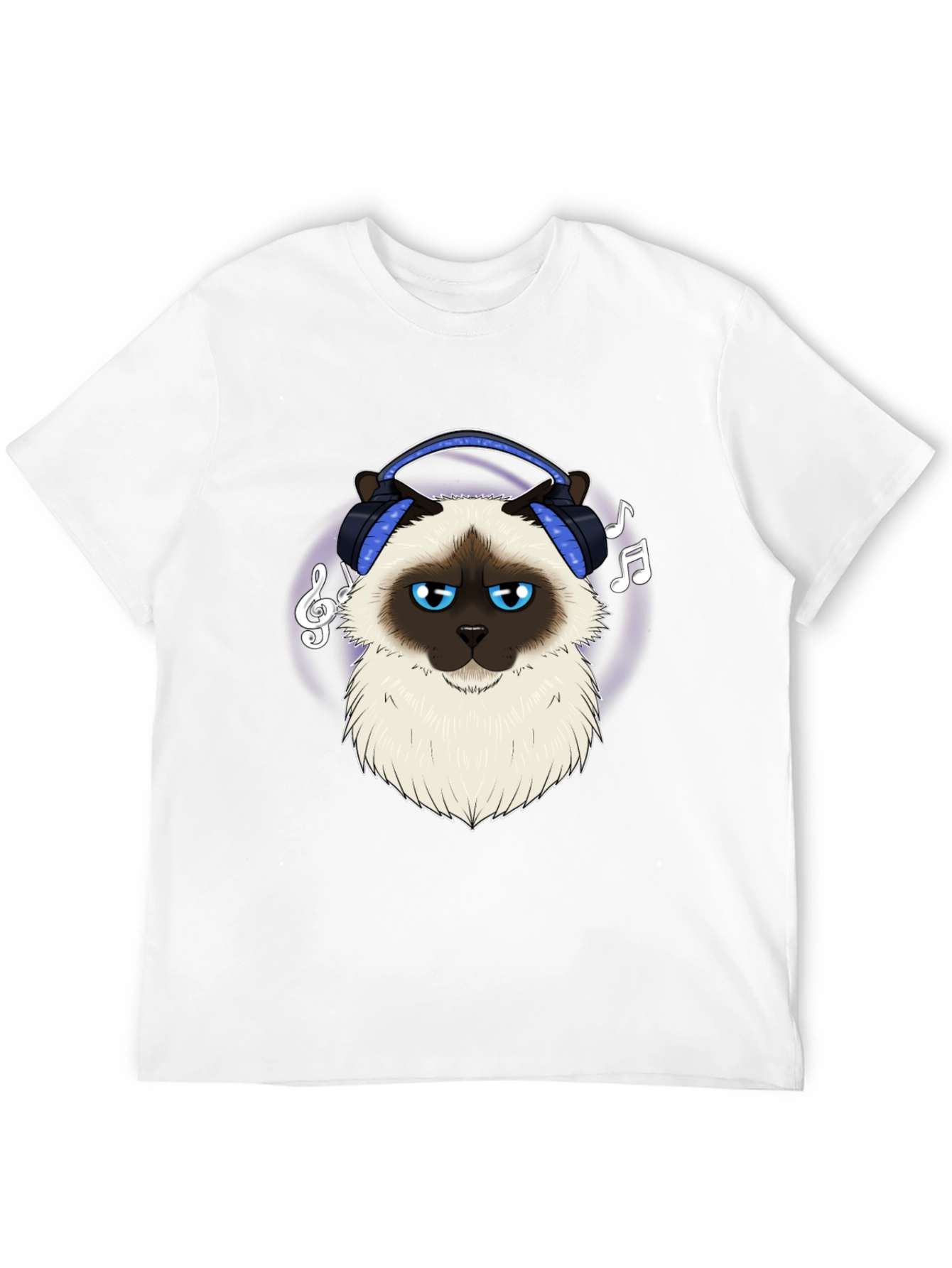 Cool Cat Headphones Graphic T-Shirt
