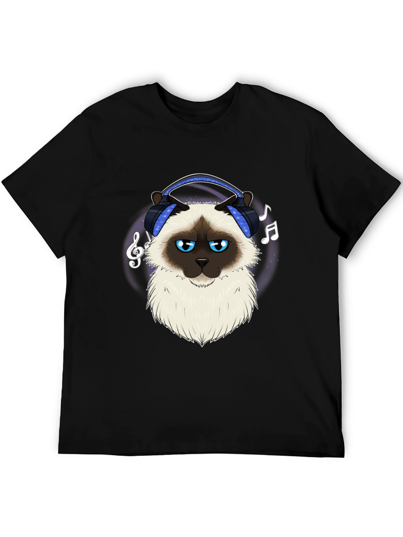 Cool Cat Headphones Graphic T-Shirt