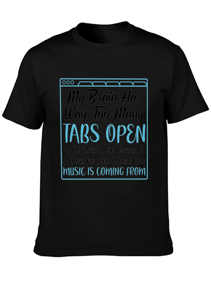 Funny Brain Tabs Open T-Shirt