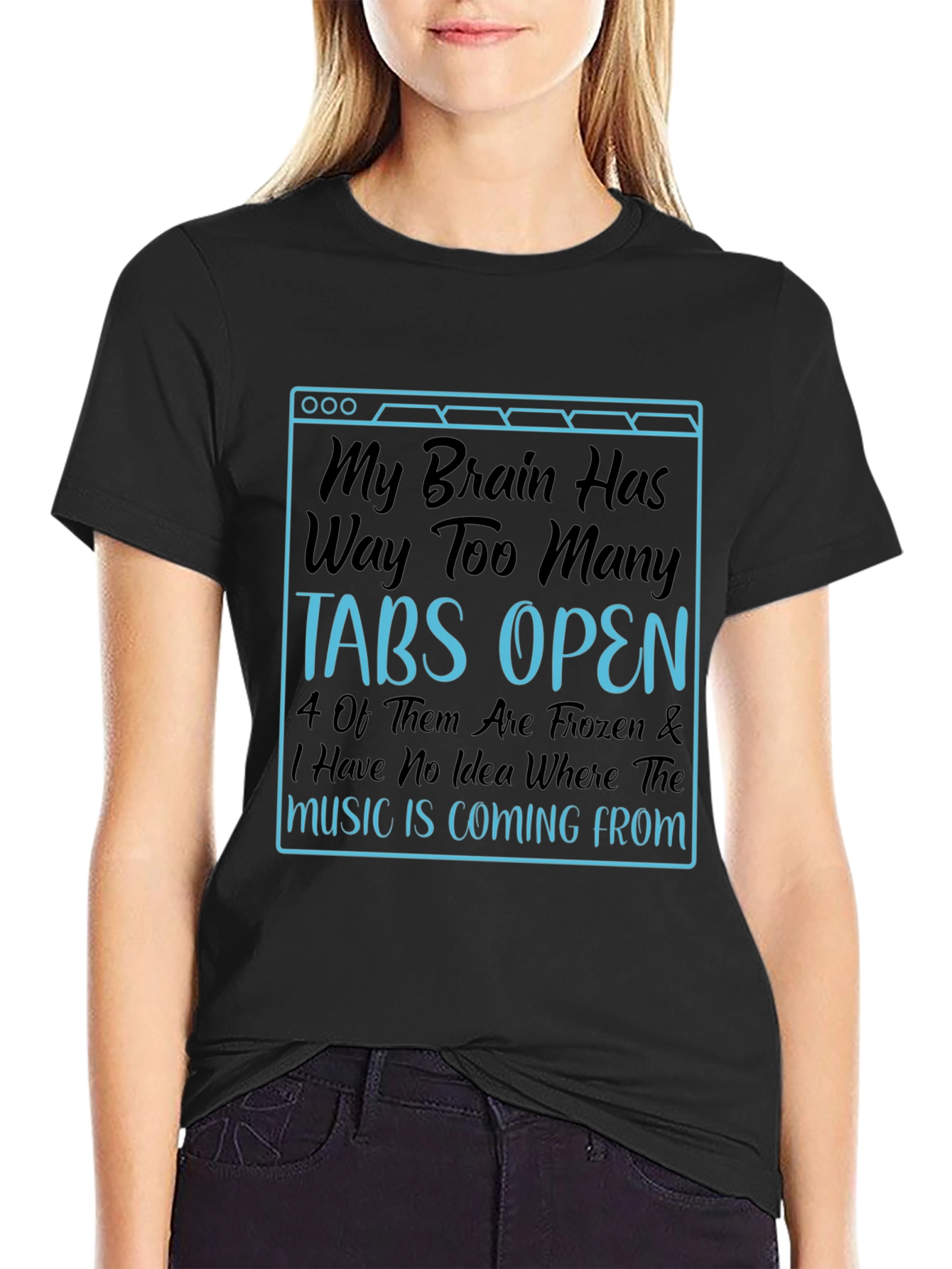 Funny Brain Tabs Open T-Shirt