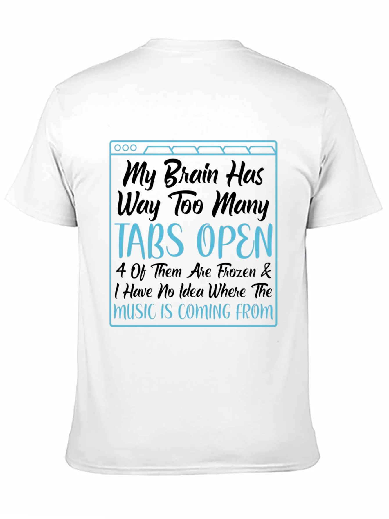 Funny Brain Tabs Open T-Shirt