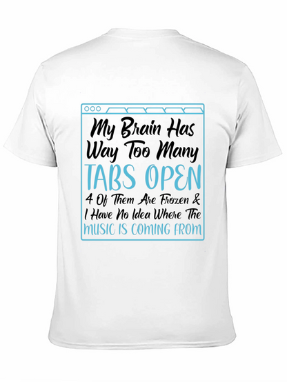 Funny Brain Tabs Open T-Shirt