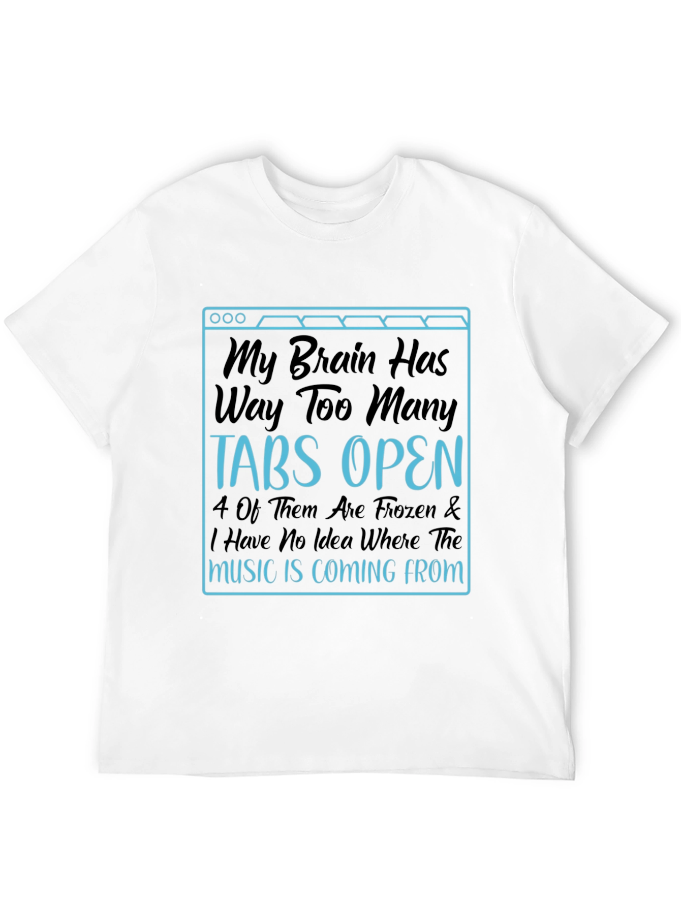 Funny Brain Tabs Open T-Shirt