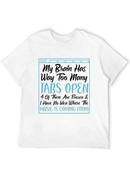Funny Brain Tabs Open T-Shirt
