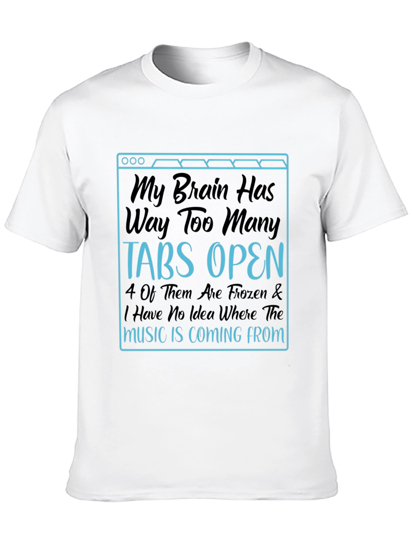 Funny Brain Tabs Open T-Shirt