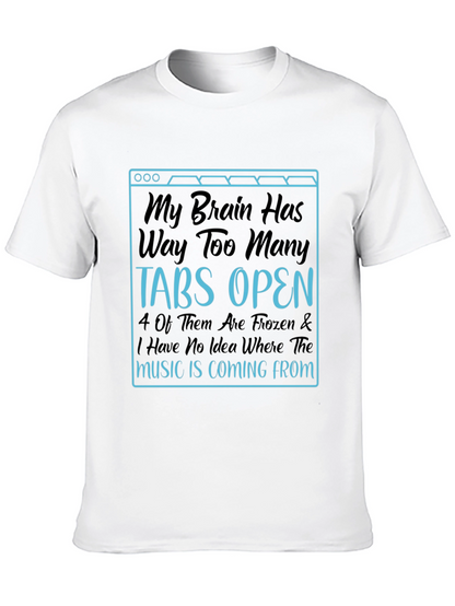 Funny Brain Tabs Open T-Shirt