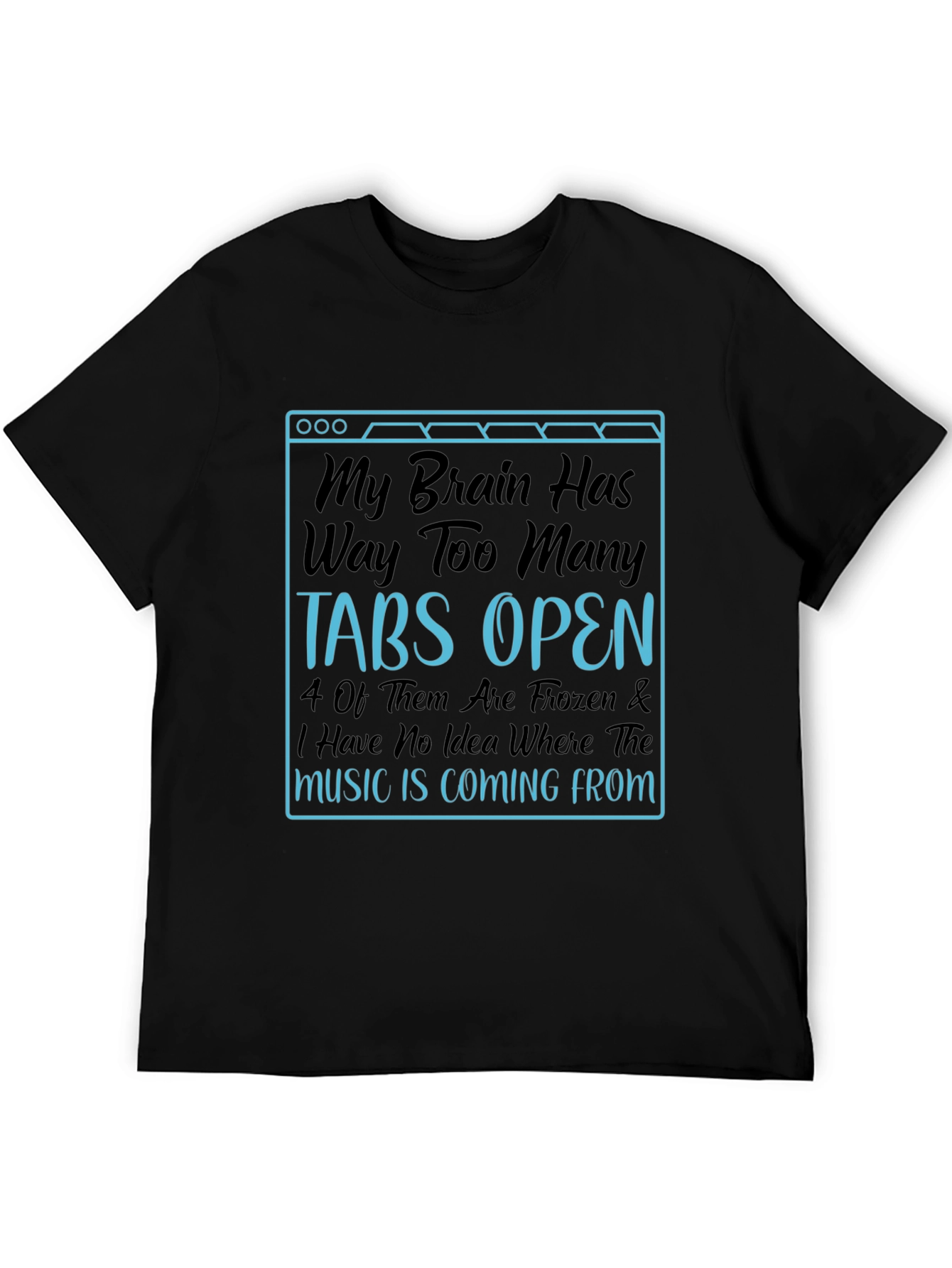 Funny Brain Tabs Open T-Shirt