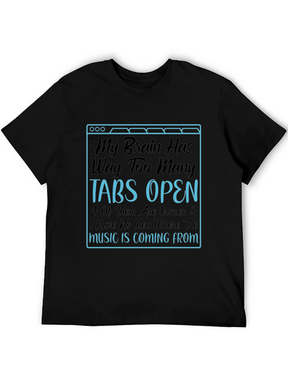 Funny Brain Tabs Open T-Shirt