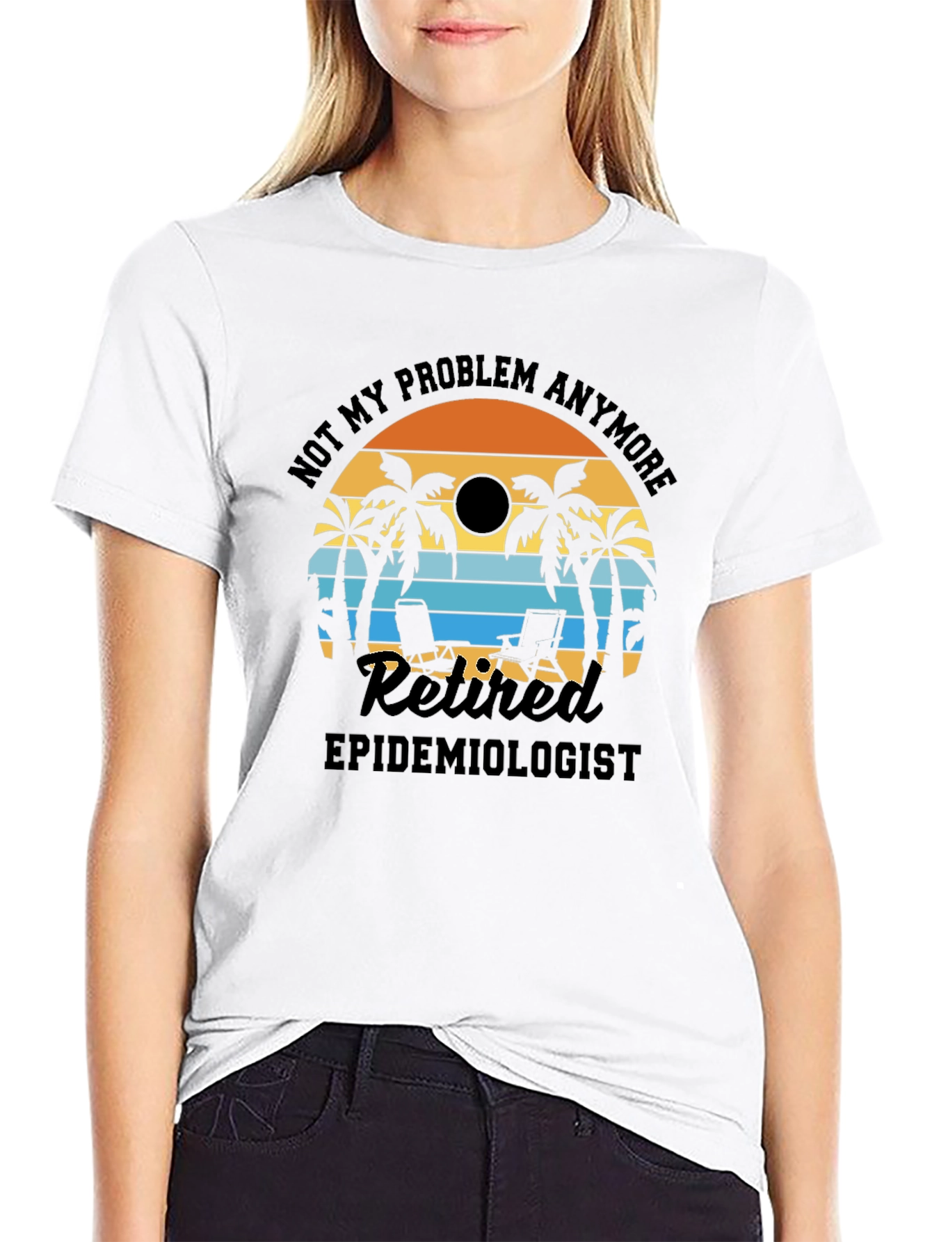 Retired Epidemiologist T-Shirt: Beach Vacation Design