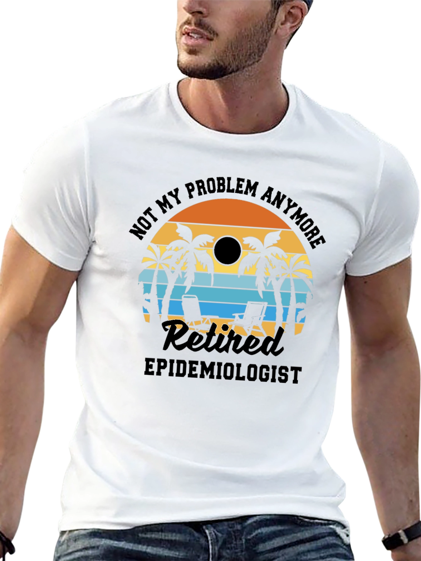 Retired Epidemiologist T-Shirt: Beach Vacation Design