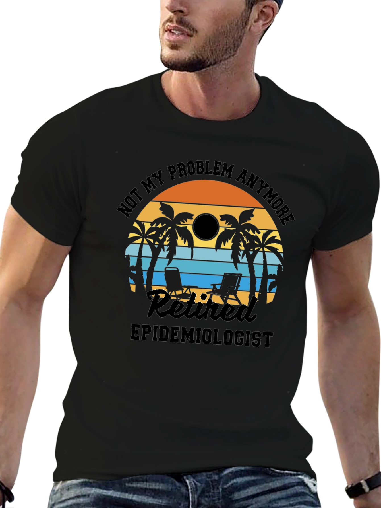 Retired Epidemiologist T-Shirt: Beach Vacation Design