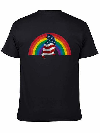 Patriotic Rainbow Cat T-Shirt