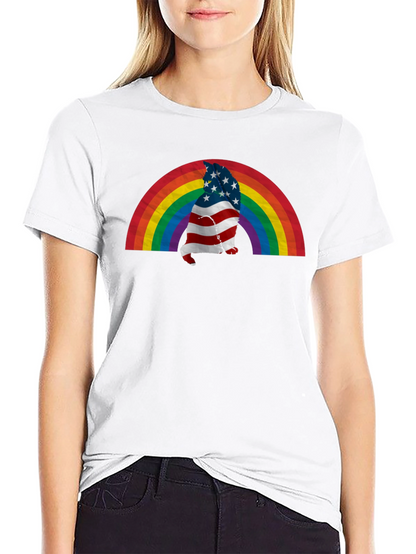 Patriotic Rainbow Cat T-Shirt