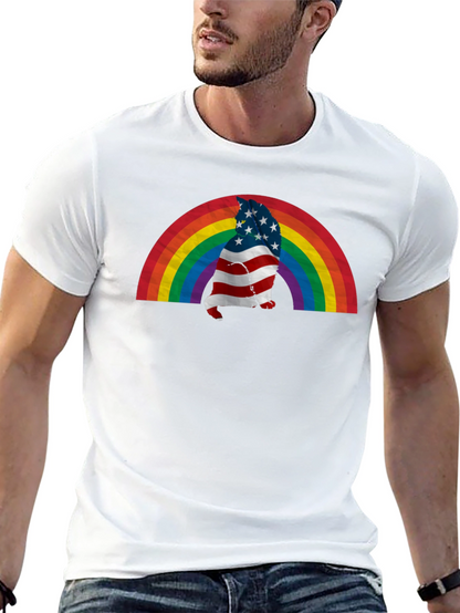 Patriotic Rainbow Cat T-Shirt