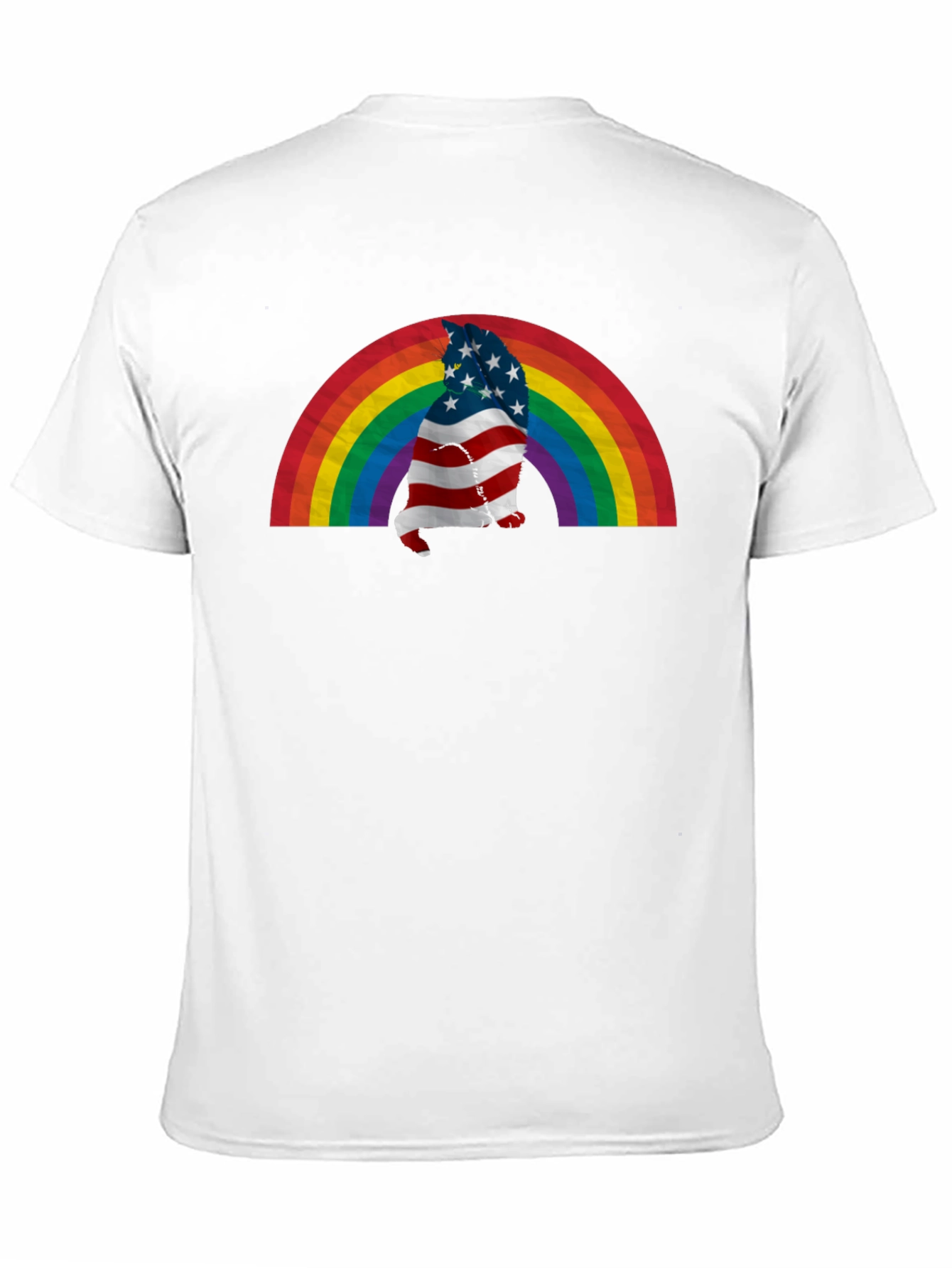Patriotic Rainbow Cat T-Shirt