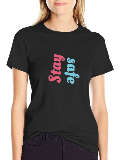 Stay Safe Graphic Tee - Black