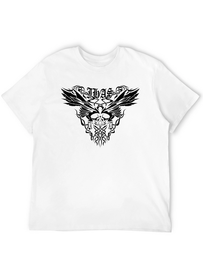 Dark Graphic Print Tee - Gothic Style