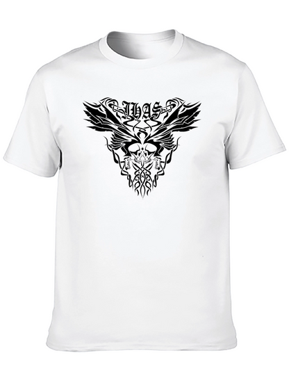 Dark Graphic Print Tee - Gothic Style