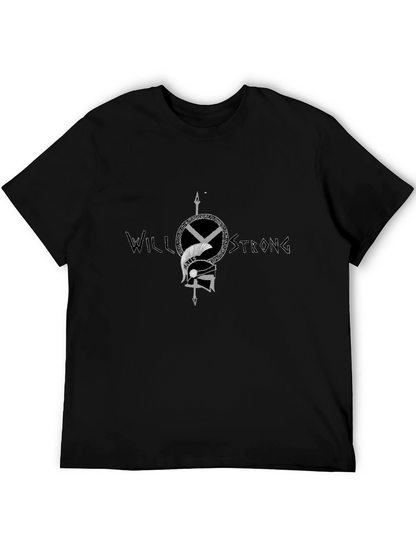 Will Strong Graphic Tee - Black Cotton T-Shirt