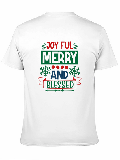 Joyful Merry and Blessed Black T-Shirt