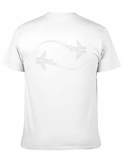 Whale Shark Yin Yang T-Shirt - Black Cotton Tee