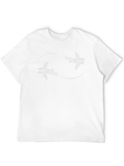 Whale Shark Yin Yang T-Shirt - Black Cotton Tee