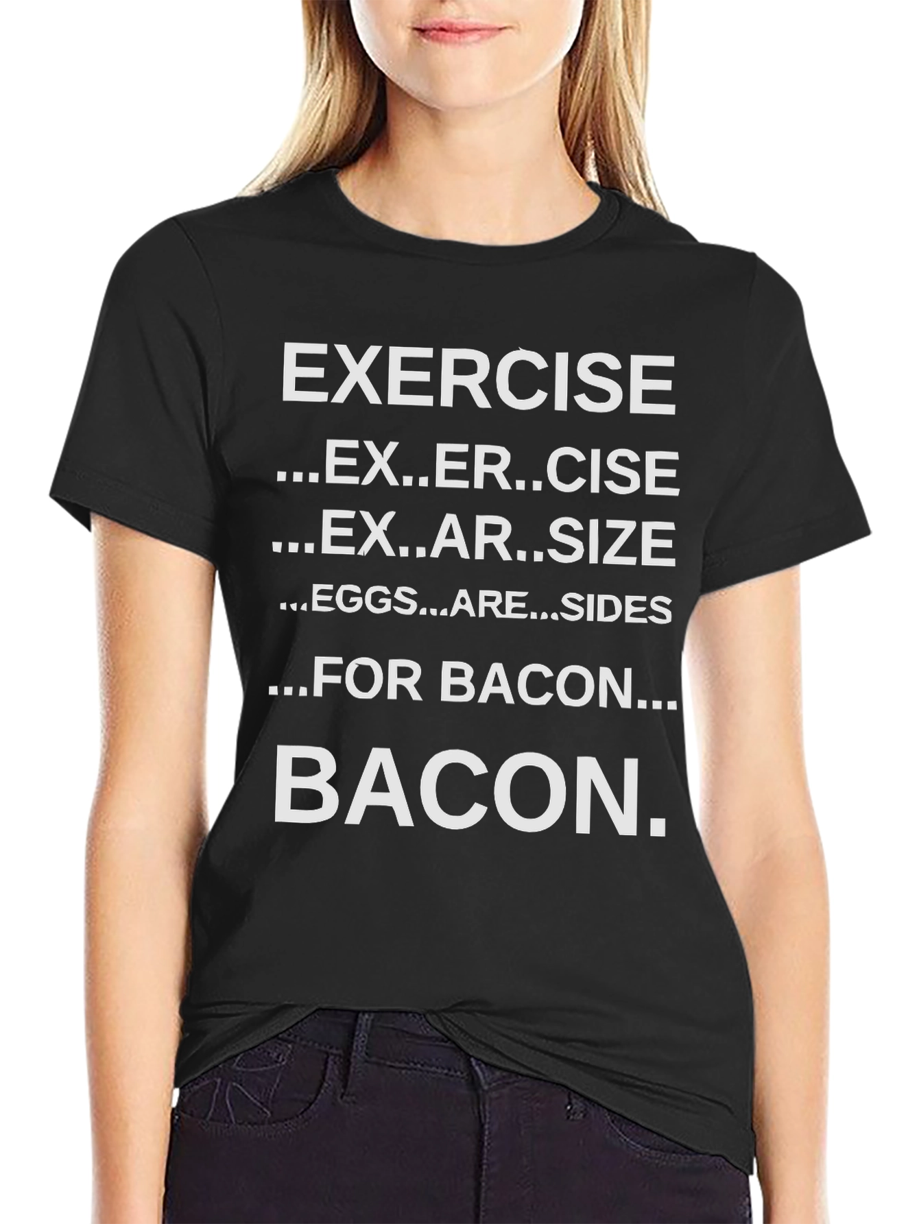 Funny Exercise Bacon T-Shirt