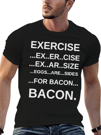 Funny Exercise Bacon T-Shirt