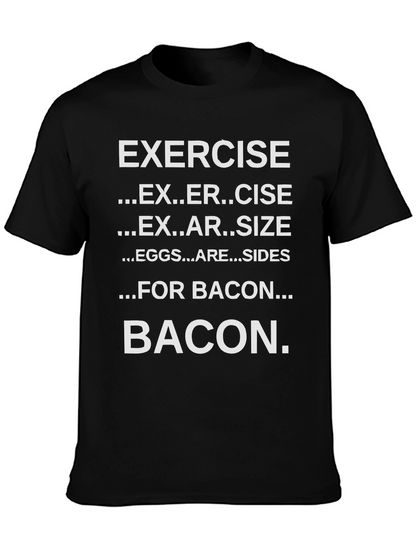 Funny Exercise Bacon T-Shirt