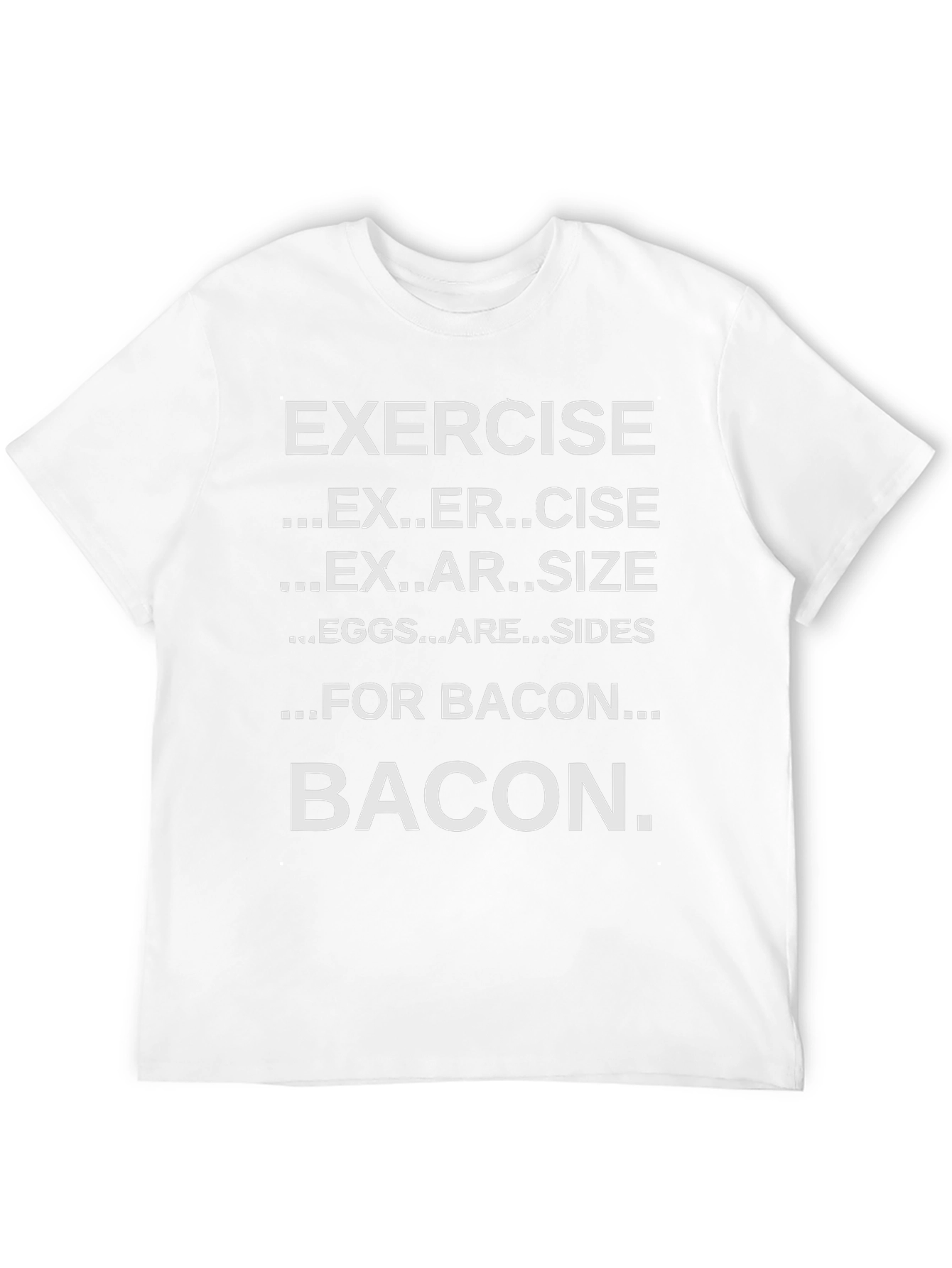 Funny Exercise Bacon T-Shirt