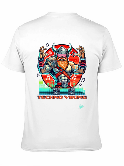 Techno Viking Graphic T-Shirt - EDM Rave Style