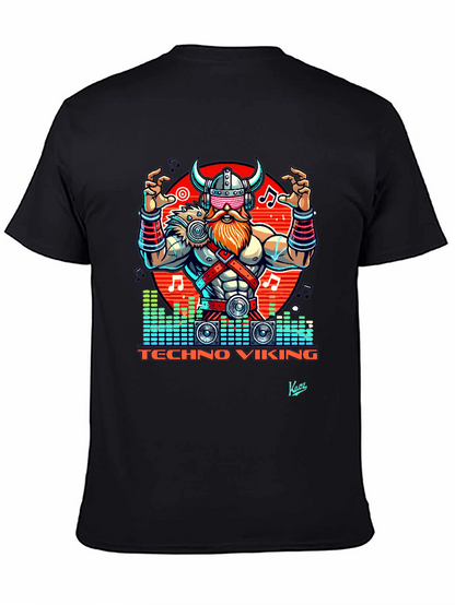 Techno Viking Graphic T-Shirt - EDM Rave Style