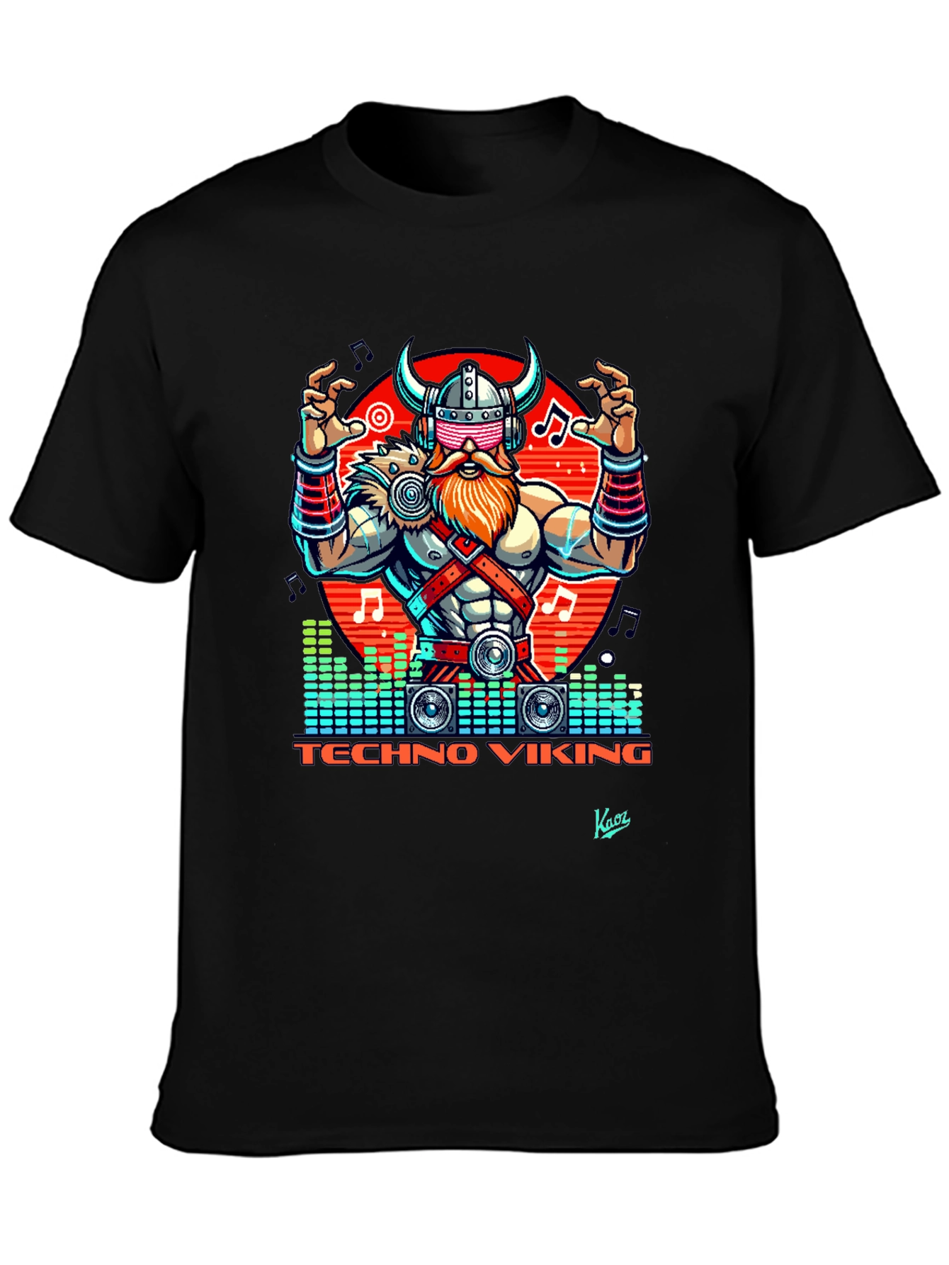 Techno Viking Graphic T-Shirt - EDM Rave Style