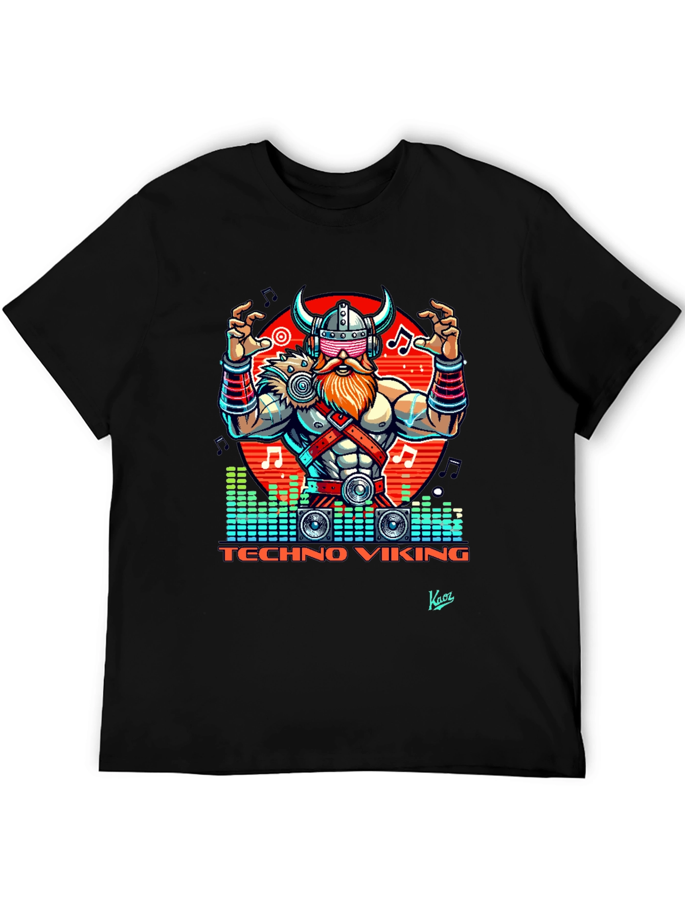 Techno Viking Graphic T-Shirt - EDM Rave Style