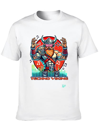 Techno Viking Graphic T-Shirt - EDM Rave Style