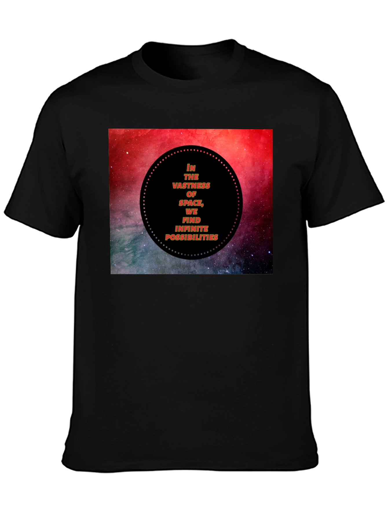 Space Vastness Graphic Black T-Shirt