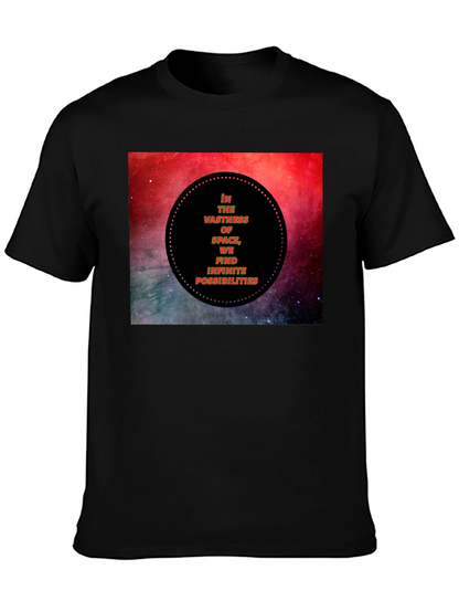 Space Vastness Graphic Black T-Shirt