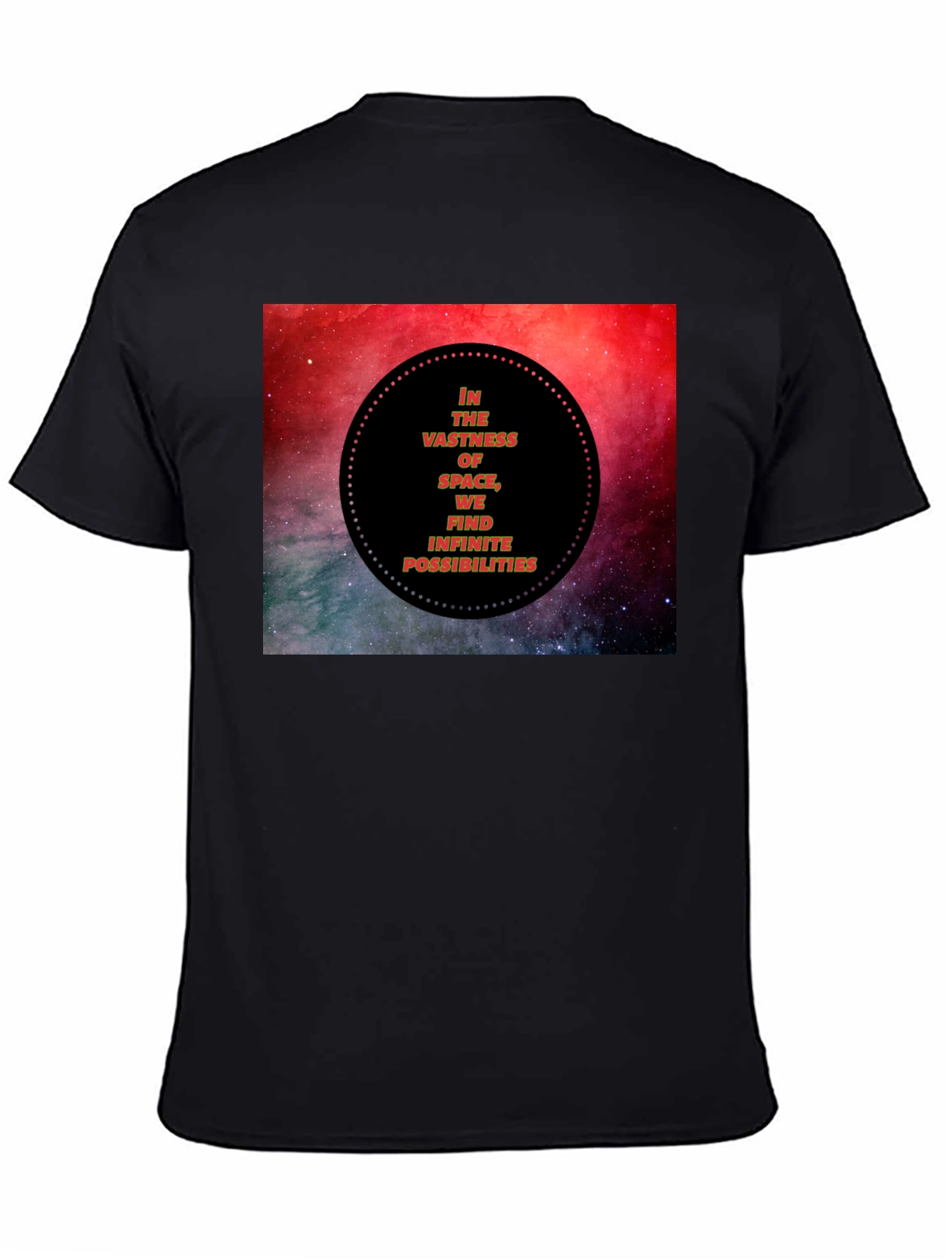 Space Vastness Graphic Black T-Shirt