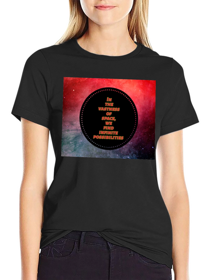 Space Vastness Graphic Black T-Shirt