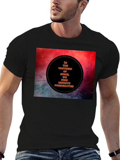 Space Vastness Graphic Black T-Shirt